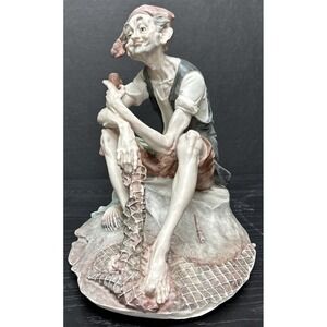 RARE Giuseppe Armani Florence Fisherman w/ Pipe Large Figurine! 52